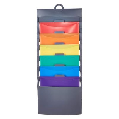 Amazon Basics Hanging 6 Pocket File Folders - Multicolor