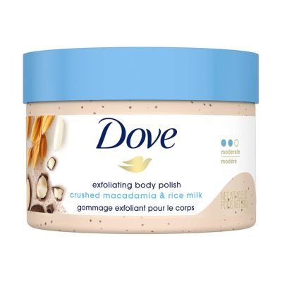 Dove Scrub Macadamia & Rice Milk Reveals Visibly Smoother