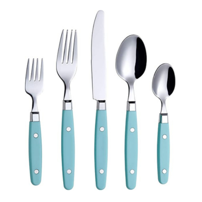 ANNOVA Silverware Set 20 Pieces Stainless Steel Cutlery Color Handle